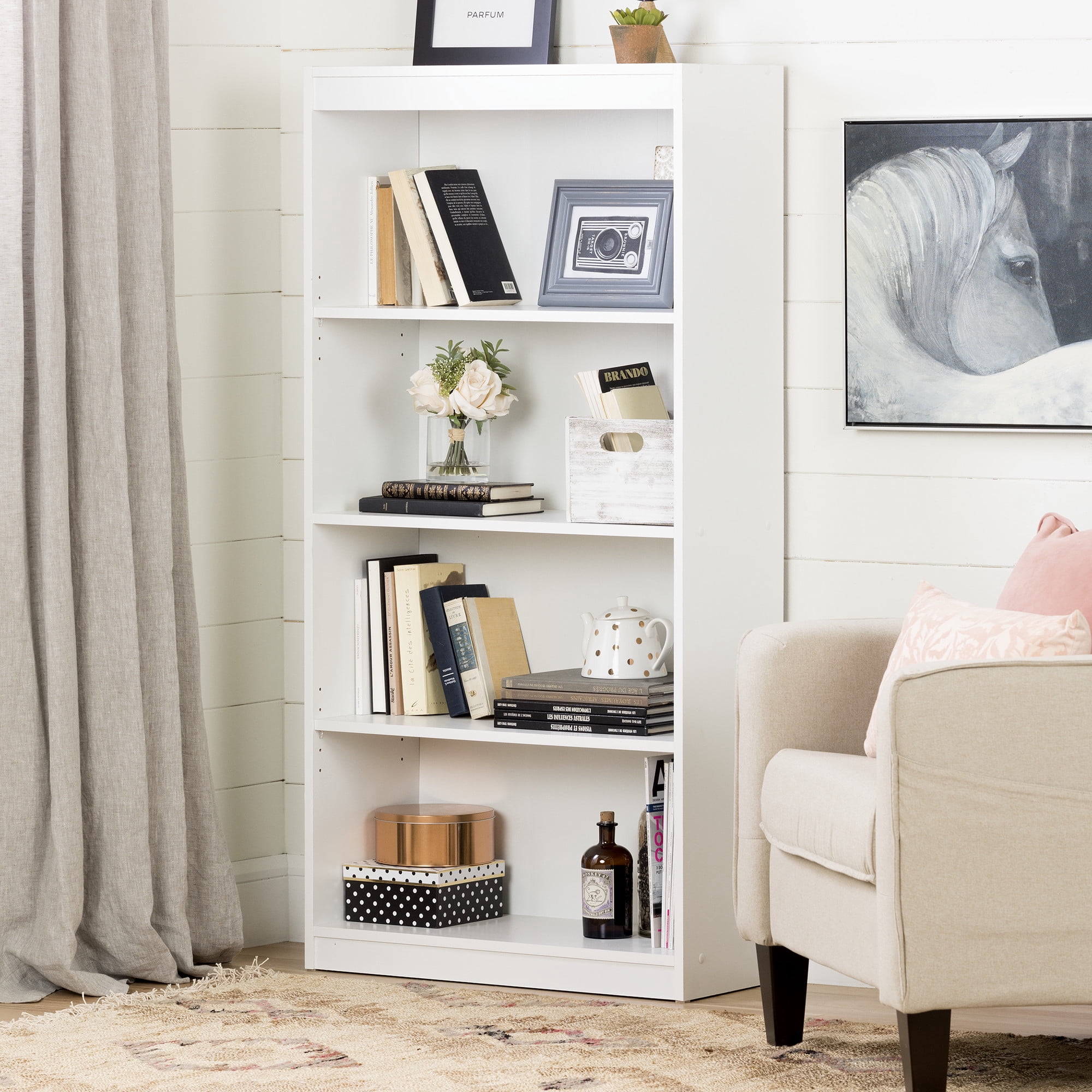 South Shore Smart Basics 4-Shelf Bookcase