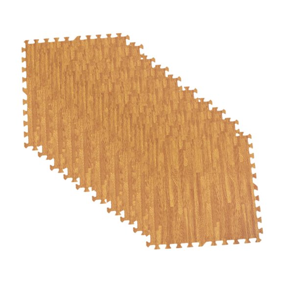 Elodie 10 Pcs Dalles de Sol en Mousse Tapis de Jeu Emboîtable Gym Spectacle 60x60cm Salle de Danse Entretien Facile Tapis de Rampement pour Enfants Tapis d'Exercice Brun Clair