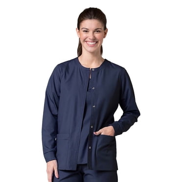 Red Panda Women's Warm Up Solid Scrub Jacket, Solid, 1