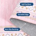 thumbnail image 3 of Modern Washable Area Rug - Soft Non-Slip Low Pile Carpet, Mark Resistant & Durable - Living Room, Bedroom, Nursery, Dining - Pink, 5x7ft, 3 of 8