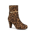 thumbnail image 1 of Unique Bargains Bottes à Talons Hauts Plateforme à Fermeture Éclair à la Cheville pour Femmes, 1 of 8