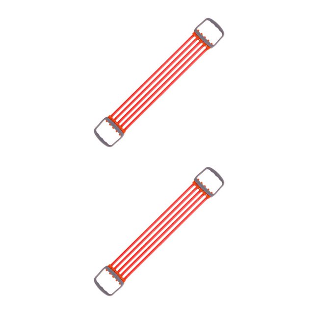 Decodeary 30-150lbs Chest Expander Rally Strap Elastic Band Rope Resistance Leg Foot Red 67 x 11cm 2Set