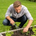 thumbnail image 3 of Truelles de Jardin Outil à Main pour Hommes Femmes Acier Inoxydable Manche en Plastique Pelle Pointue Râteau pour Plantation Désherbage 2 Pcs, 3 of 6