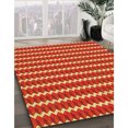 thumbnail image 3 of Ahgly Company Tapis d'Intérieur Rond Lavable en Machine Orange Transitionnel, 5 Pieds Rond, 3 of 7