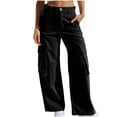 thumbnail image 1 of Teissuly Jeans for Women Fashion Spring/Summer Large Pocket Zipper Button Tight Pants, Size S-XL, 1 of 6