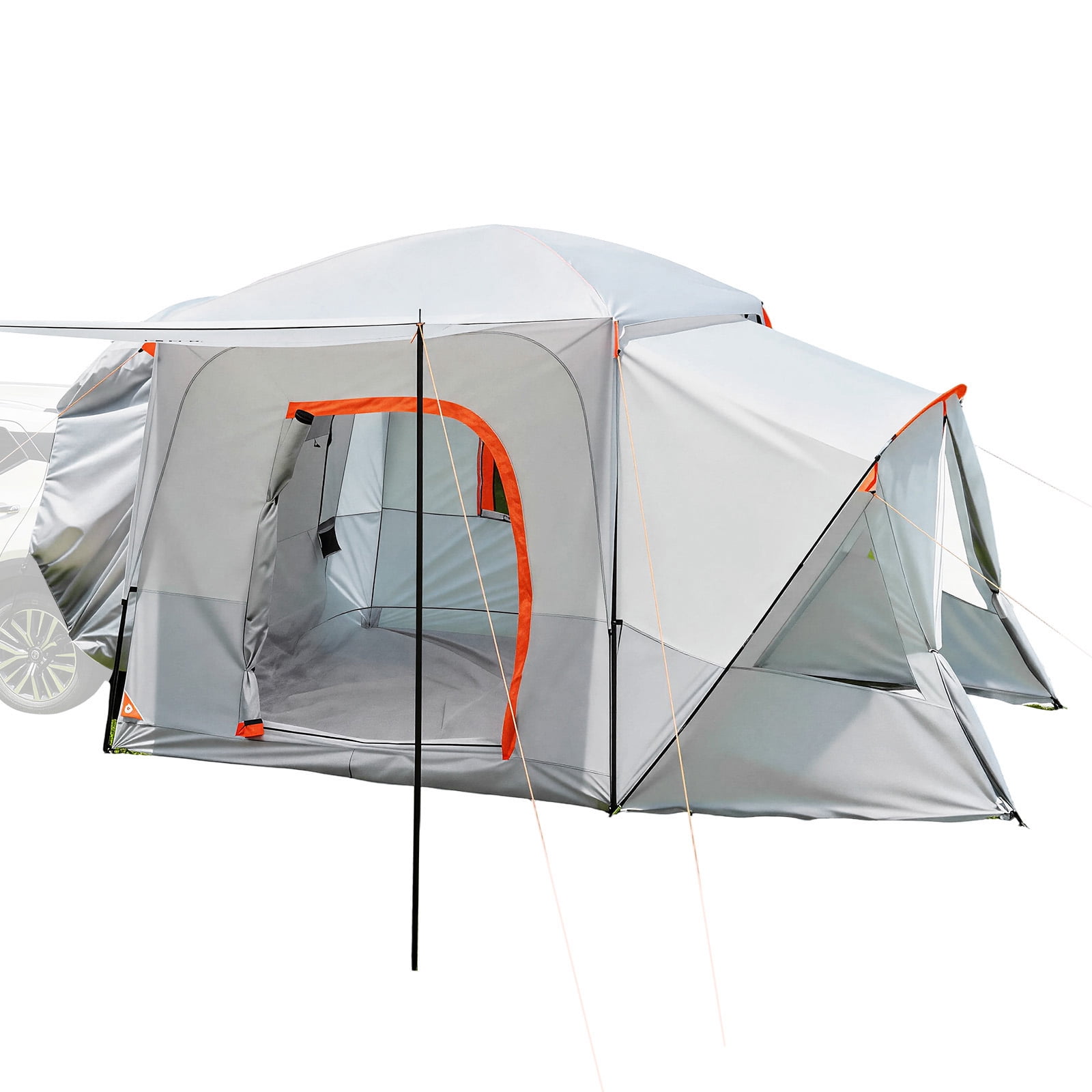 KFFKFF SUV Camping Tent for 5-9 Person, 13 x 10 FT 3-Season SUV Tailgate Tent with Ventilated Windows, PU2000mm Waterproof Dual-Use Car Rear Hatch Tents for Outdoor Hiking Travels