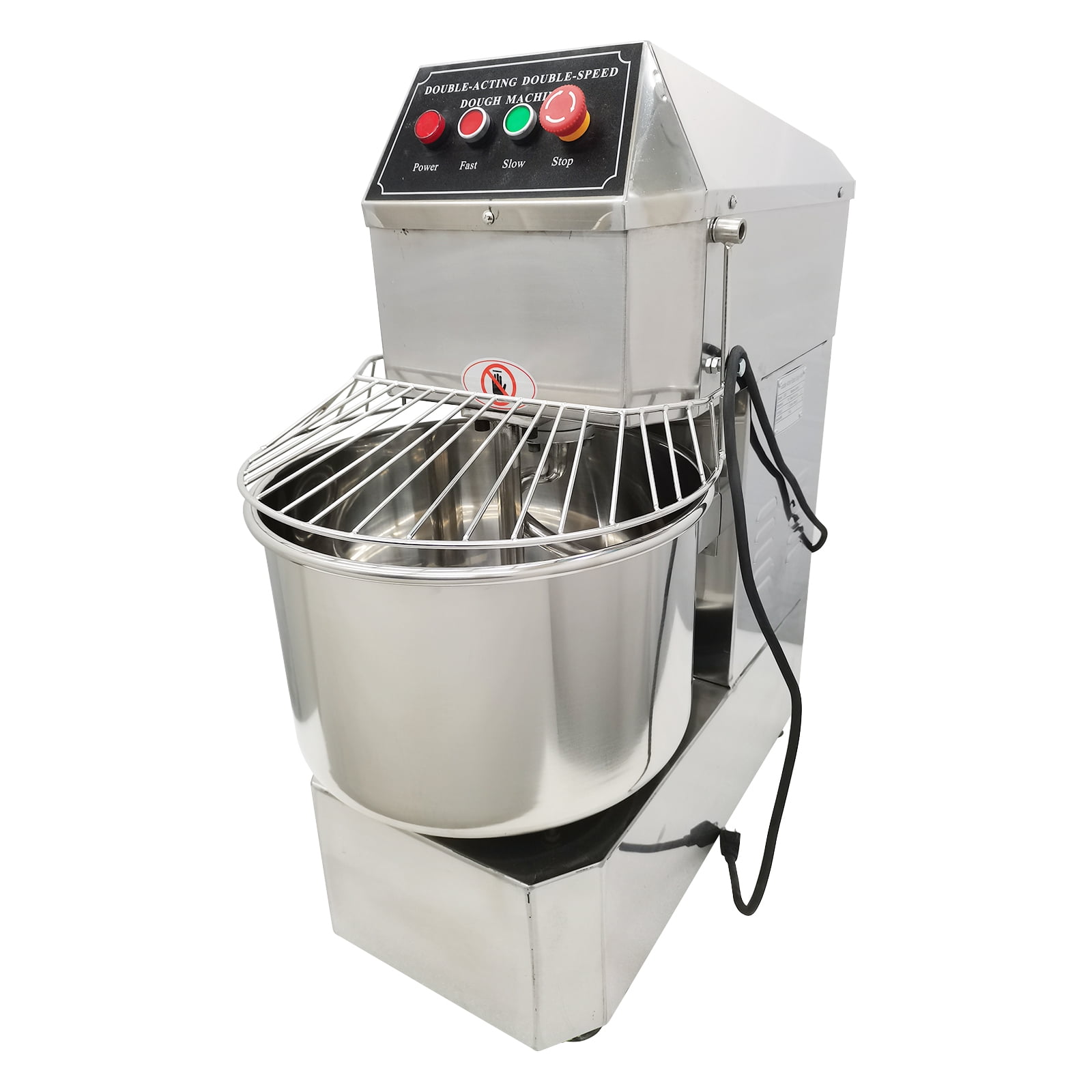 INTBUYING Commercial Dough Mixer, 20 qt Double Action Double Speed, Stainless Steel