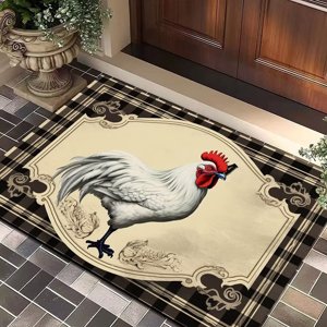 Mat de bain Super absorbant caoutchouc sec backing non glissable Salle de bains Lavable Tapis de sol Douche Rug pour devant de baignoire ShowerRoom 16x24IN