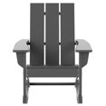thumbnail image 3 of Chaise à Bascule Adirondack en Plastique HDPE pour Extérieur Gris, 3 of 7