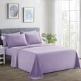 thumbnail image 1 of Marina Decoration Ultra Soft Silky Deep Pocket Solid Rayon from Bamboo Bedding All Season Sheet Set, Purple Color, 1 of 7