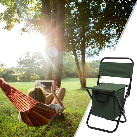 HOARBOEG Fishing Chair with Storage Bag ,Outdoor Folding Chair Compact Fishing Stool Portable Camping Stool Backpack Chair with Oxford Cloth for Beach/Outing /Family Adventure Camping Tools Clearance