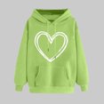 thumbnail image 2 of Plebaso Sweat à Capuche pour Femmes Mignon Cœur Manches Longues Décontracté avec Poches, 2 of 5