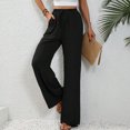 thumbnail image 2 of FAIWAD Womens Wide Leg Palazzo Pants Spring Summer High Elastic Waist Loose Casual Flowy Pants with Pockets, 2 of 7