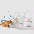 thumbnail image 1 of sdhkgrrt under $5 4Pcs Transparent Pet Bag, Transparent Nylon Mesh Cat Carrier Bag,Foldable Portable Pet Travel Carrier with Shoulder Strap,Breathable Handheld Cat Backpack for Small, 1 of 9