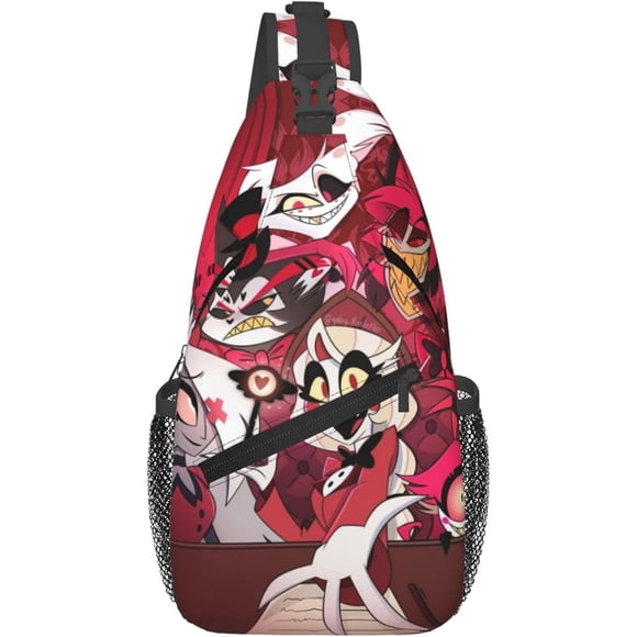 Hazbin Hotel Sling Bag Crossbody Sling Backpack Chest Bag Daypack Purses Shoulder Bag For Women Men Travel Hiking
