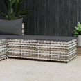 thumbnail image 1 of vidaXL Garden Footrests with Cushions 2 pcs Grey Poly Rattan, 1 of 5