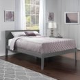 thumbnail image 1 of Orlando King Wood Platform Bed with Modern Panel Headboard in Grey, 1 of 14