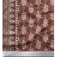 thumbnail image 2 of Soimoi Moss Georgette Fabric Leaves Panel Decor Fabric Printed Yard 42 Inch Wide, 2 of 3