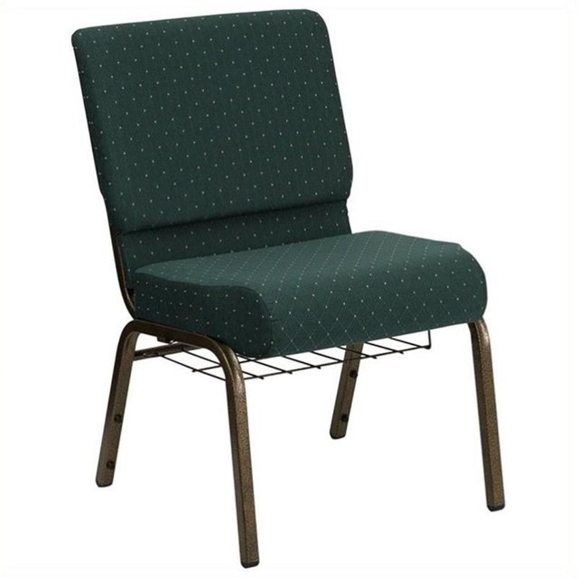Bowery Hill Church Stacking Guest Chair in Hunter Green