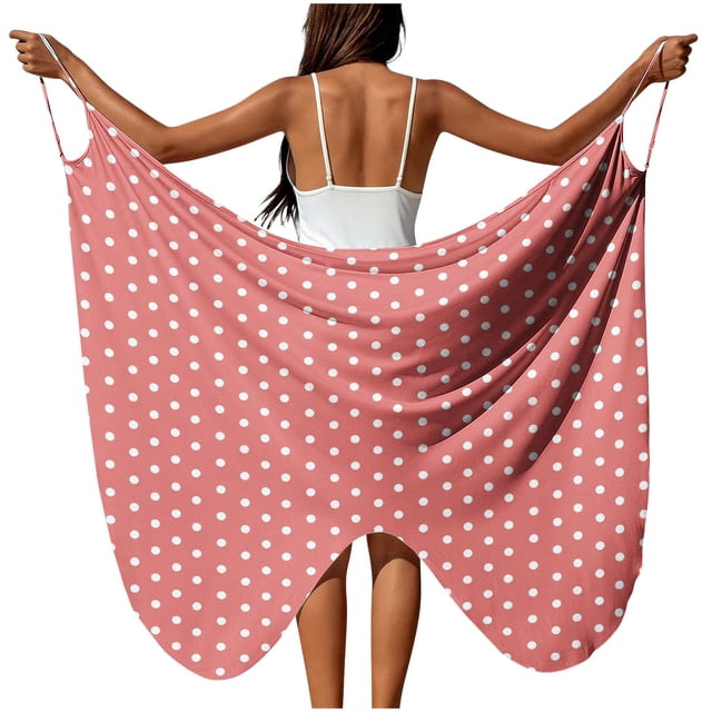 Sortie de Plage pour Femmes avec Sangle Ajustable, Fente Latérale Haute, Polyester Tissé Transparent, 1 Pce