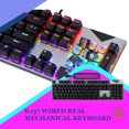 thumbnail image 2 of ziyahi Wired Mechanical Keyboard 104 Keys Backlight Office School Game Notebook Laptop PC Computer Key Board Maintenance, 2 of 5