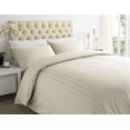 thumbnail image 2 of 1100 Thread Count 100% Egyptian Cotton 4-Piece Bed Sheet Set (1 Flat, 1 Fitted Sheet, 2 Pillow Covers) 21 Inches Deep Pocket Size Stripe Pattern, 2 of 5
