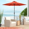 thumbnail image 3 of Costway Parasol Solaire de Patio 9 Pi à DEL, Acier Inclinable avec Manivelle, Orange, 3 of 9