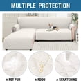 thumbnail image 4 of CHOK L-Shape Sofa Slipcover Sectional 3 Seater Chaise Cover Pet Dogs Couch Protector  (Black Large), 4 of 10