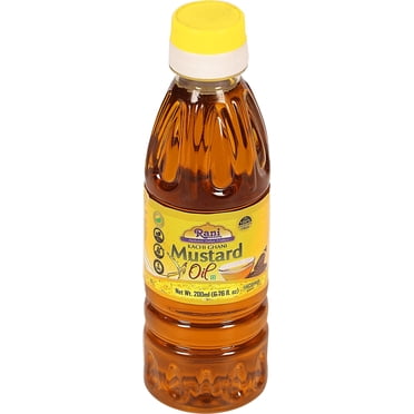 Rani Mustard Oil (Kachi Ghani) 6.76 Ounce (200ml) NON-GMO| Kosher | Gluten Free | Vegan | 100% Natural