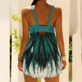 thumbnail image 4 of Women’s Plus Size Swimwear Floral Tankini Set Ruched Modest Two Piece Skirt Swimsuit, 4 of 9