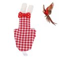 thumbnail image 4 of Bird Pilot Clothing, Adjustable Protective Red Grid Bird   For Budgies For Macaw For Parakeet XS,S,M,L, 4 of 8