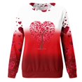 thumbnail image 5 of Qertyioot T-Shirt Graphique pour Femmes de la Saint-Valentin à Manches Longues, Blouse Ample Imprimée Mode à Col Rond, Hauts Décontractés, 5 of 5