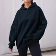 thumbnail image 2 of Timegard Oversized Hoodies for Women Long Sleeve Sweatshirts Solid Color Fall Fashion Pullover Tops, 2 of 6