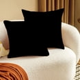 thumbnail image 1 of Pillow Covers 2 Pack, Usavan Modern Solid Color Outdoor Pillow Covers, Water Resistant Easy Clean Cushion Backrest Pillow Cases for Patio Chair Sofa Bed, 1 of 1