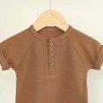 thumbnail image 4 of Timegard Baby Clothes Newborn Infant Ribbed Short Sleeve Rompers Onesie Summer Comfy Toddler Clothing, 4 of 5