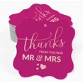 thumbnail image 2 of Inkdotpot Real Rose Gold Foil Thanks From The New Wedding Tags Favor Bracket Shape Hang Pack Of 100 Paper Tags, 2 of 7