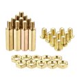 thumbnail image 1 of Unique Bargains Laiton Hexagonal Mâle-Femelle Vis Écrou Kit 20 Ensembles 20mm + 6mm, 1 of 6