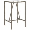 thumbnail image 5 of vidaXL Table de Bar Extérieur Gris 70x70x110 cm Rotin Poly, 5 of 5