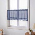 thumbnail image 3 of Innerwin Rideaux de Cuisine Déco Demi-Fenêtre Poche pour Tringle Simple Cantonnière Courte Semi-Transparente Moderne Couleur Unie Traitement de Luxe Bleu L:29 Pieds' x H:24 Pieds', 3 of 5