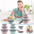thumbnail image 2 of TUWABEII Silicone Food Storage Containers with Lids, Collapsible Meal Prep Lunch Containers, Microwave, Freezer and Dishwasher Safe, 2 of 5