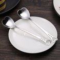 thumbnail image 3 of EeaseCA 6pcs Stainless Steel Heart Shape Spoons Scoop Stirring Spoon Tableware for Dessert Cake Coffee, 3 of 9