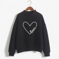 thumbnail image 1 of Meichang Sweat-Shirt pour Femmes Chemise de la Saint-Valentin Sweat-Shirt Graphique Cœur Mignon Pull Col Rond Manches Longues Sweat-Shirts de Vacances Saint-Valentin, 1 of 4