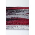 thumbnail image 3 of Dark Red Black Spirals Modern Contemporary Area Rug Carpet Tapis, 3 of 4