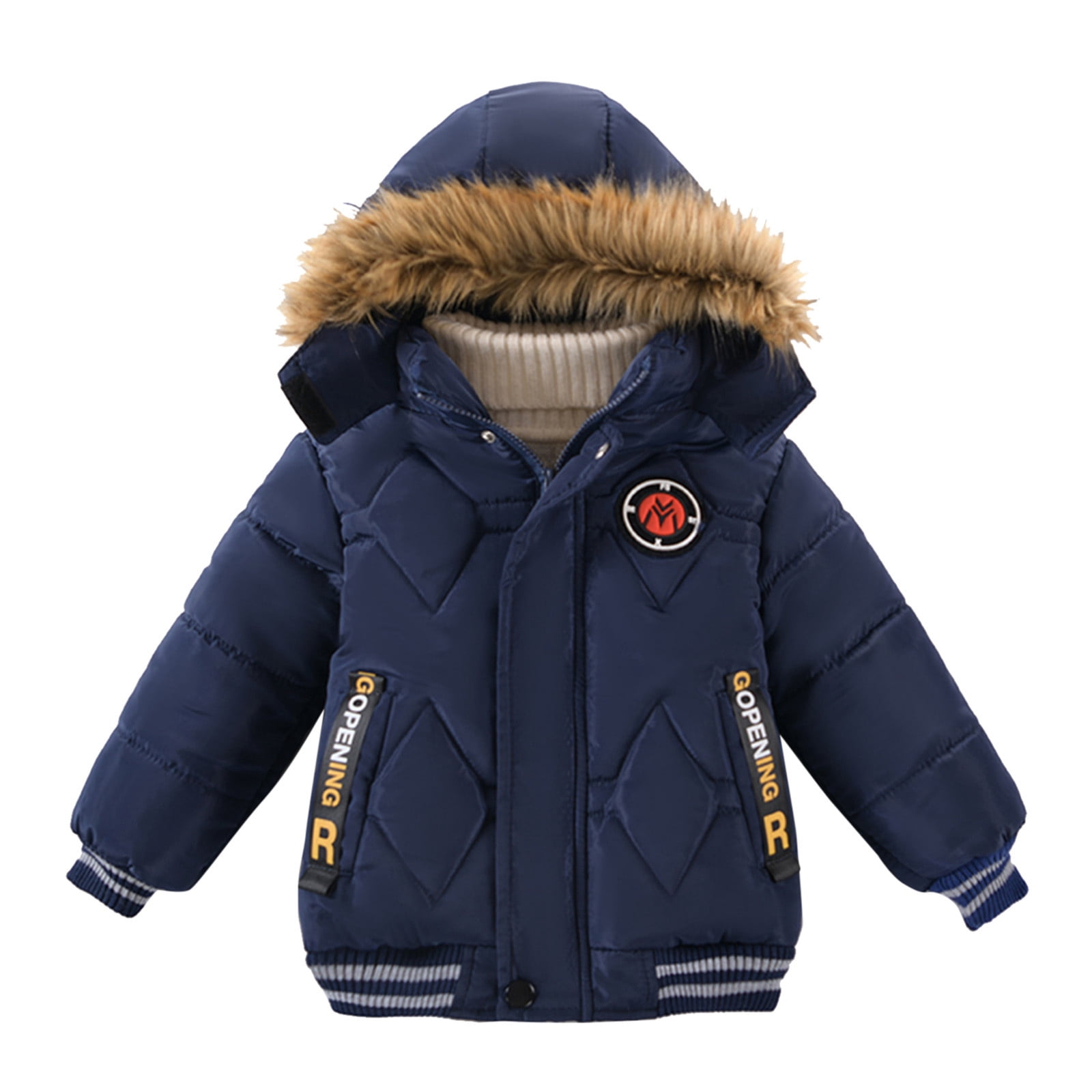 WEIYLL Hauts pour Garçons Tendance Enfants Hiver à Capuche Veste Chaude Bleue