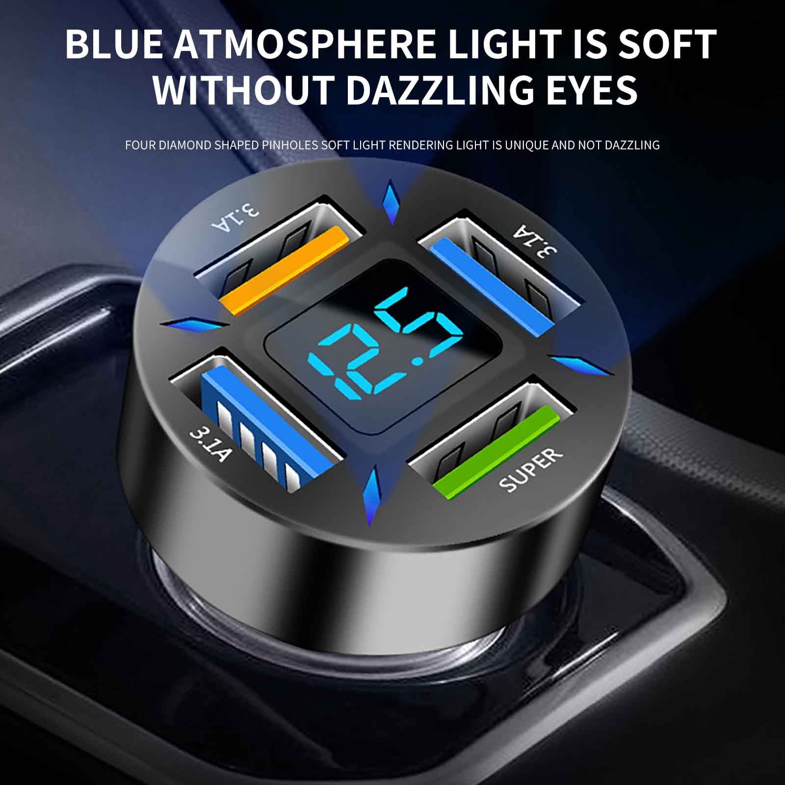 Hxlamzoo 66W Car Fast Charger Charge Lighter Adapters