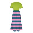 thumbnail image 4 of Ovzne Robes d'Été pour Femmes 2025 Robe Mode pour Femmes Manches Longues Col Rond T-Shirt Imprimé Blouse Ample Robe Grande Taille Robe Maxi Manches Courtes Imprimée Liquidation, 4 of 4