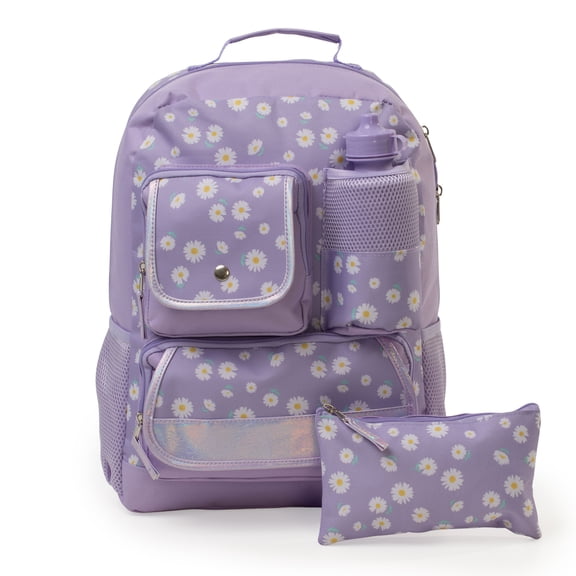 Jetstream 3-Piece Kids School Backpack Set with Pencil Case and Water Bottle, Back Pack, Back to School Supplies
