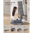 thumbnail image 5 of SONGMICS 43 Inches Folding Storage Ottoman Bench, Storage Chest, Foot Rest Stool, Light Gray, 5 of 5