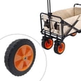 thumbnail image 4 of Folding 7" Collapsible Wagon Replacement Wheel Tire for Beach Garden Cart, 4 of 8