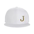 thumbnail image 3 of ZICANCN Alphabet J Pattern Baseball Caps, Trucker Hats for Men And Women, Adjustable Breathable Flat Caps, White, 3 of 6